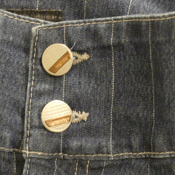 Womens BEBE Pinstripe Stretch Jean, Size 27 - Picture 3 of 4